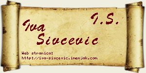 Iva Sivčević vizit kartica